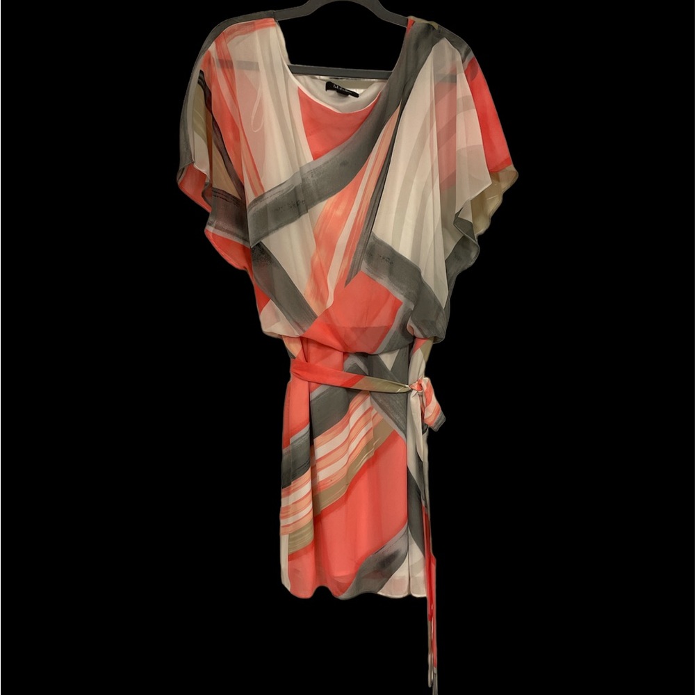 Feminine size 14 filmy lined dress